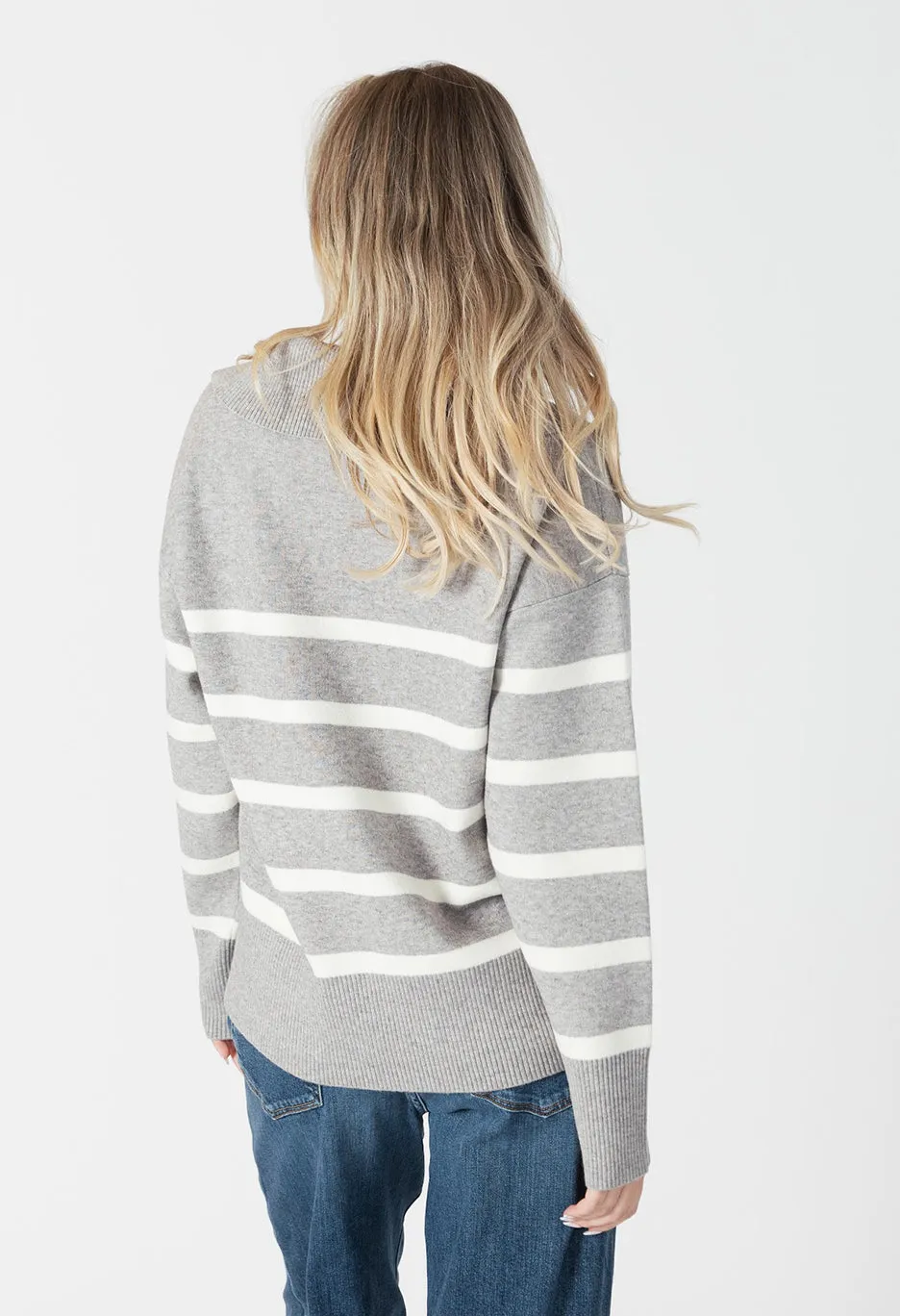 Brooke Striped Collar Pullover