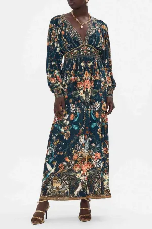 Camilla - She Who Wears The Crown V Neck Waisted Jersey Dress