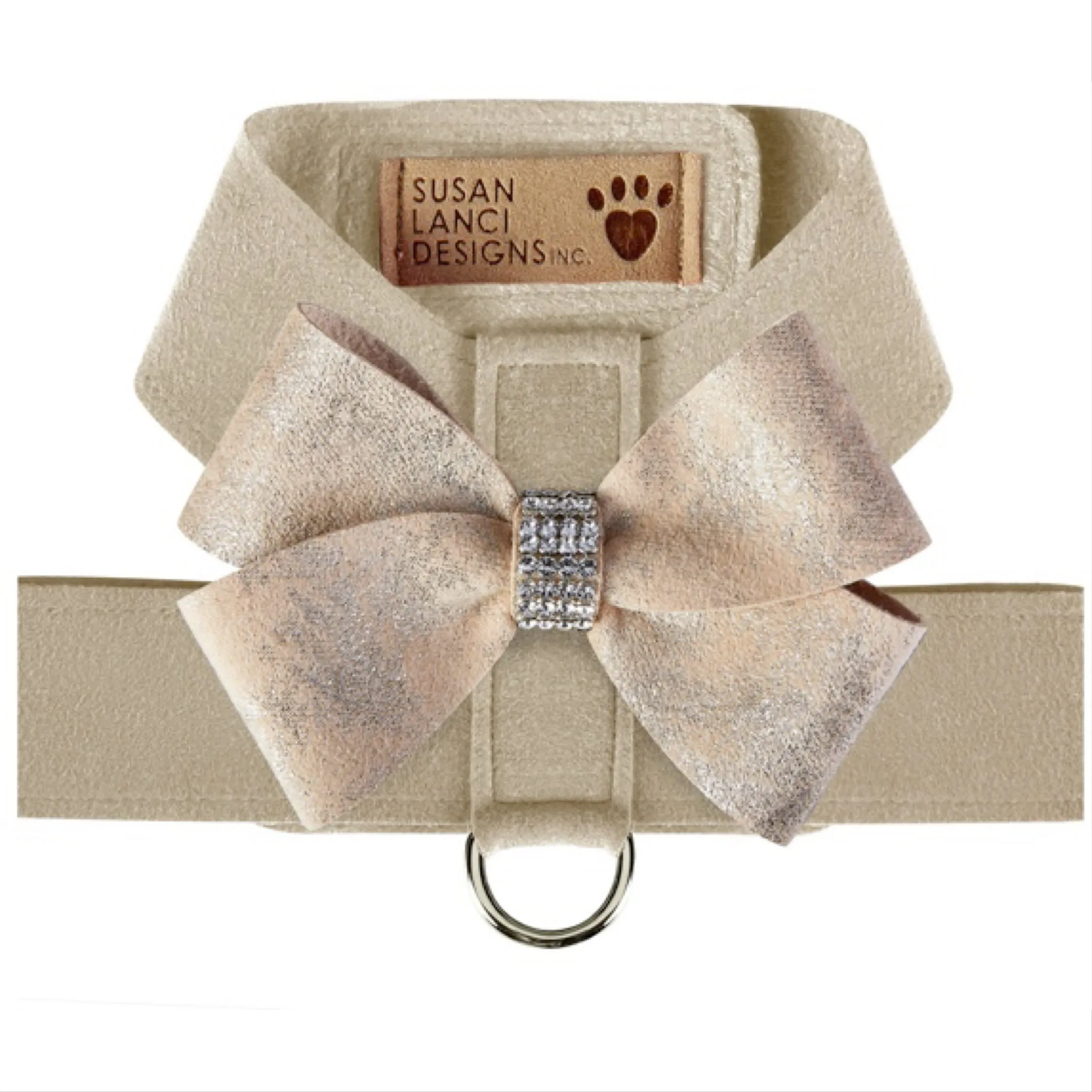 champagne glitzerati nouveau bow tinkie harness - 1 xs left!