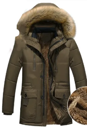 Down Men Winter Jacket Hooded Down Coat