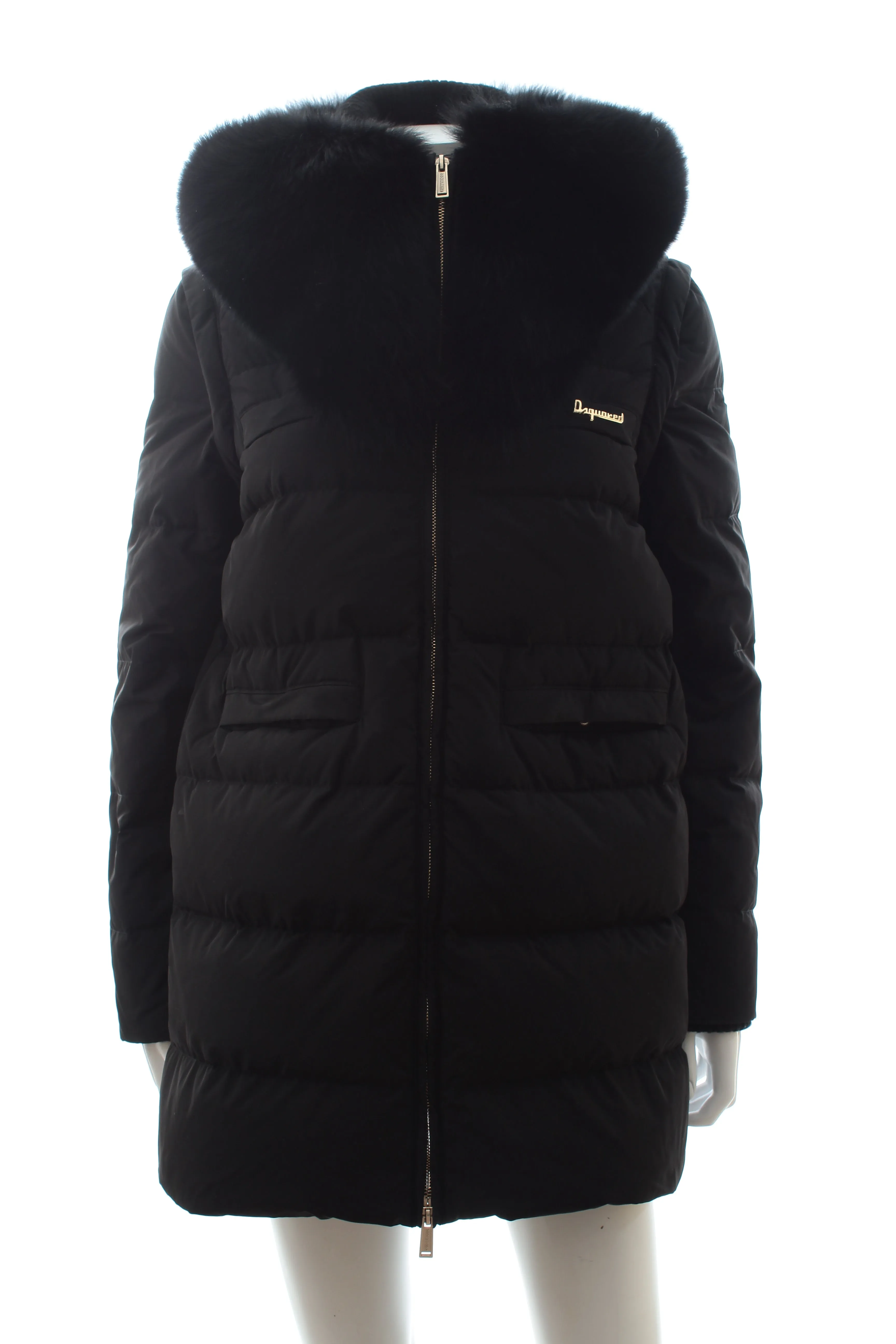 DSquared2 Fox Fur Trimmed Down Coat