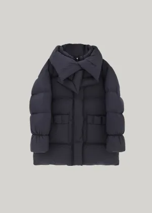 ELBORN | Salomé Muffler Down Coat (Midnight Navy)