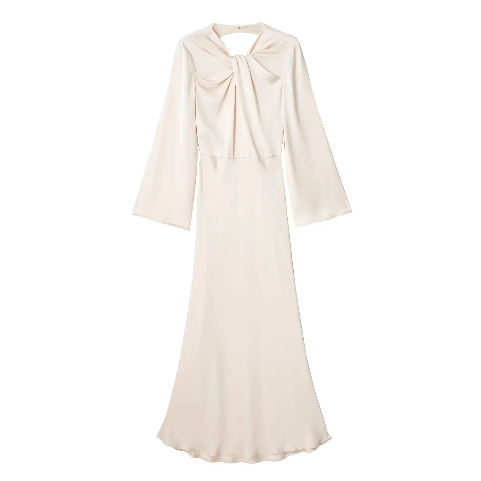 elveswallet Satin Backless Maxi Dress