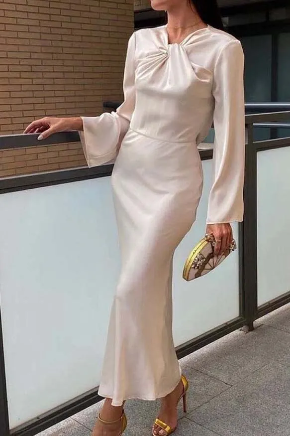 elveswallet Satin Backless Maxi Dress