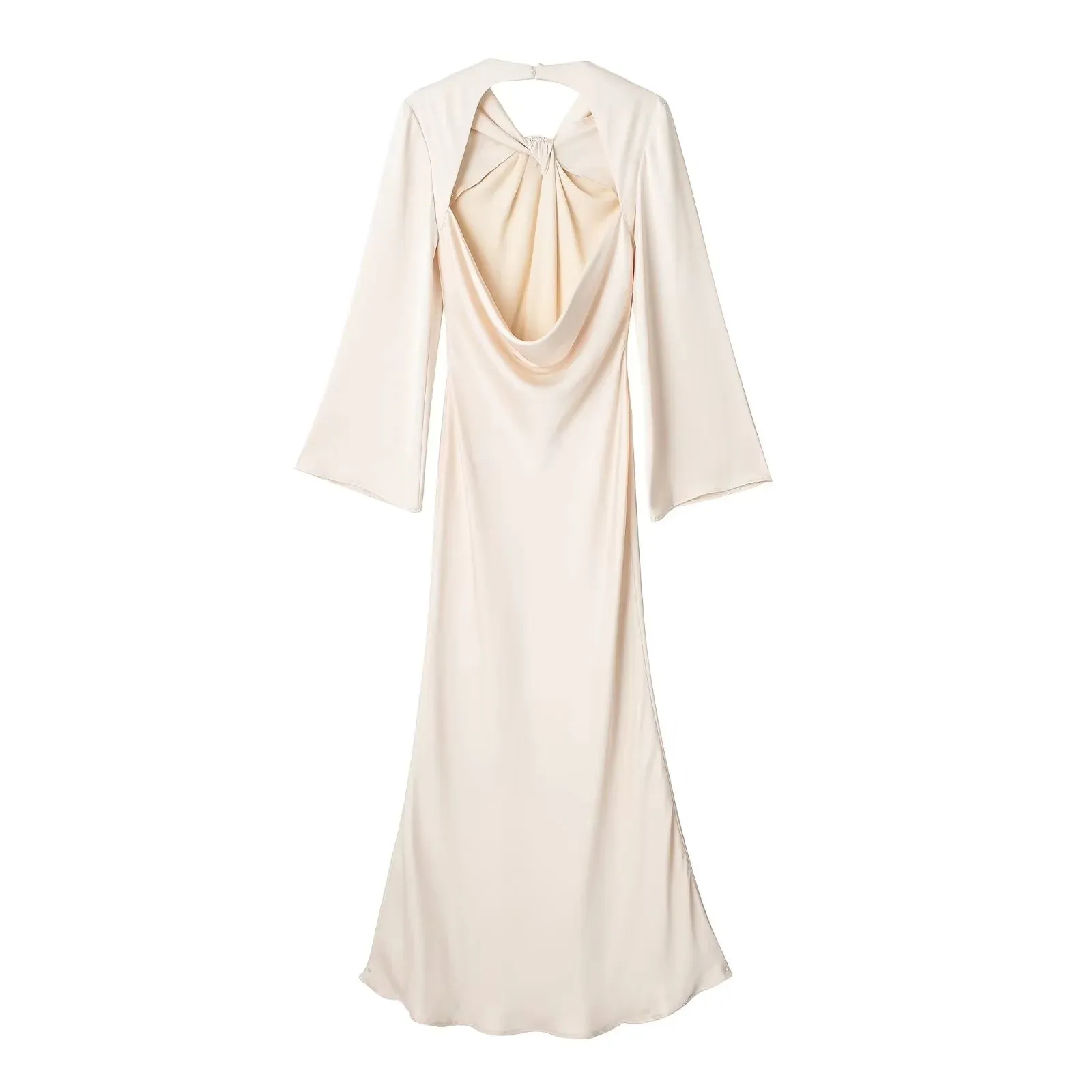 elveswallet Satin Backless Maxi Dress