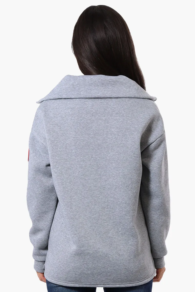Fahrenheit Basic 1/4 Zip Pullover Sweater - Grey