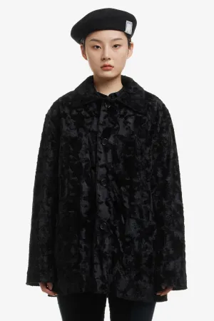 FAUX-FUR HALF COAT