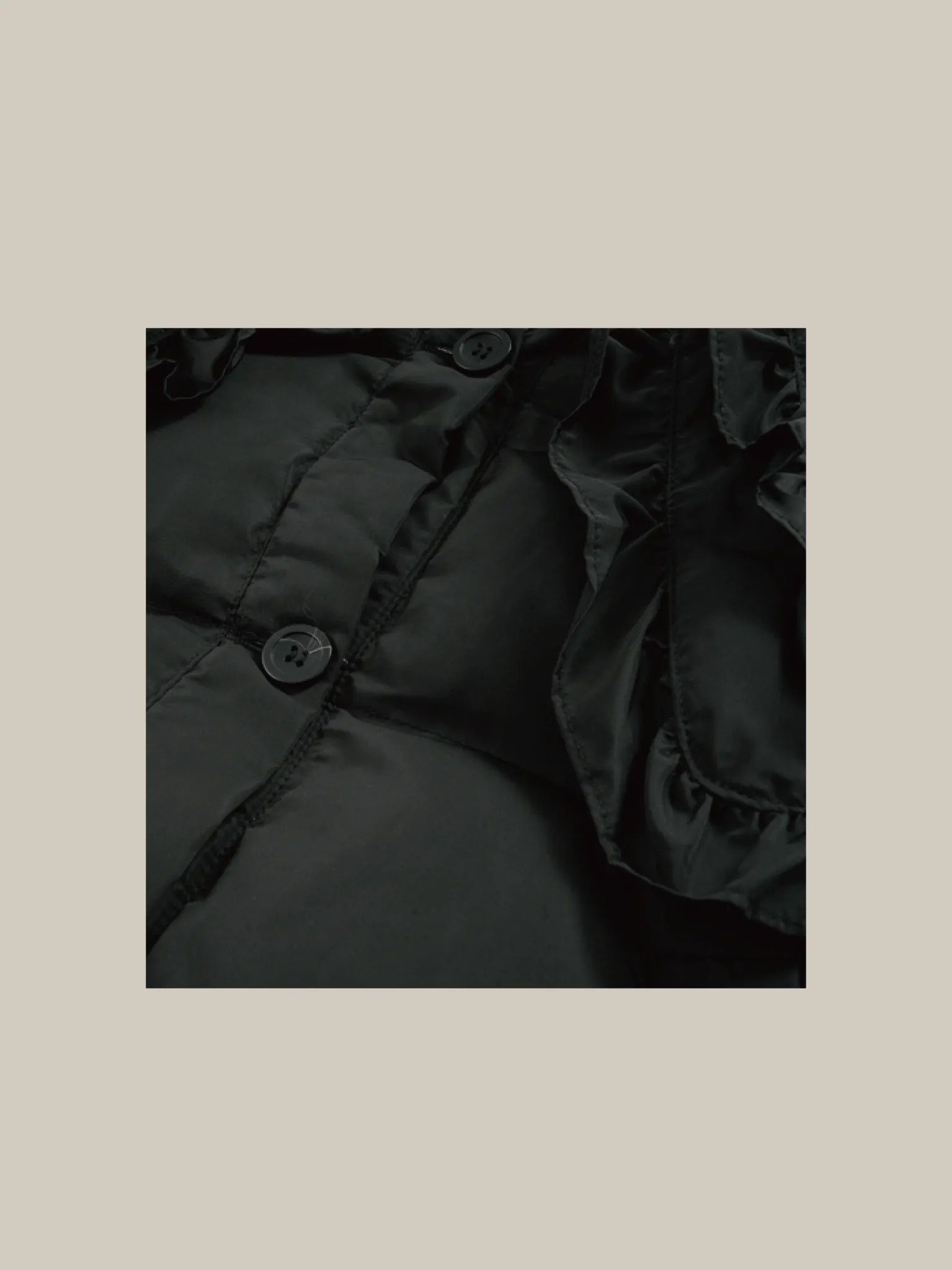Frill Collar Down Puffer Coat
