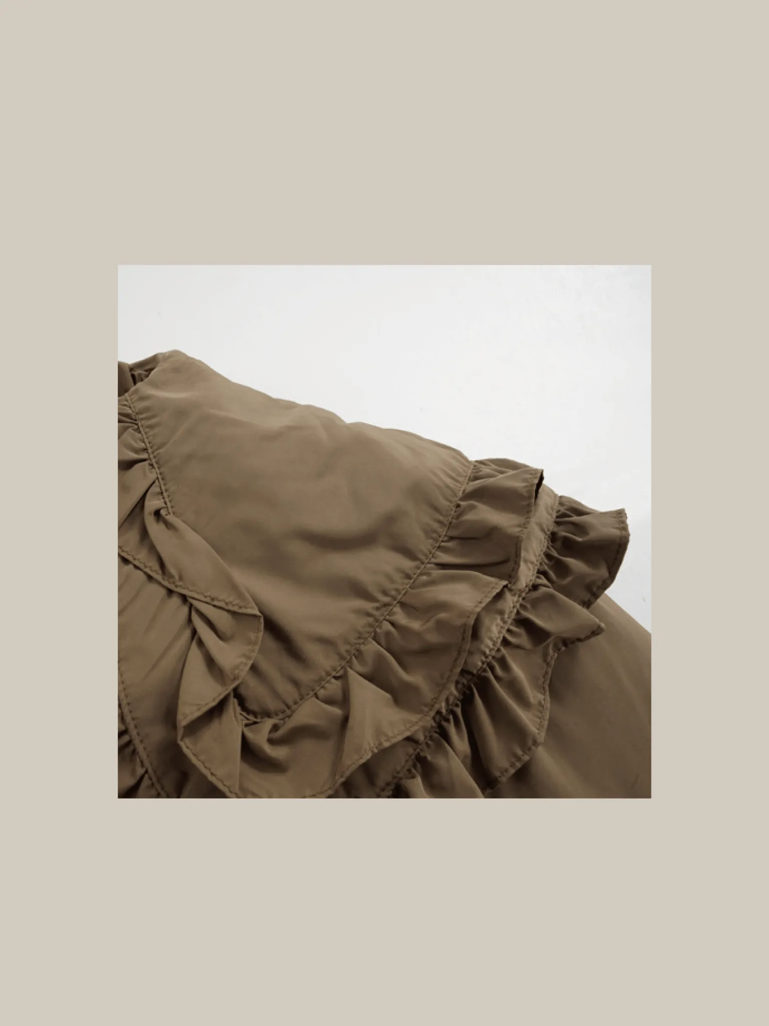 Frill Collar Down Puffer Coat