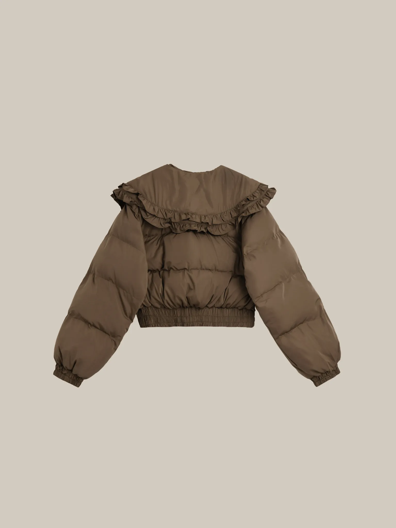Frill Collar Down Puffer Coat