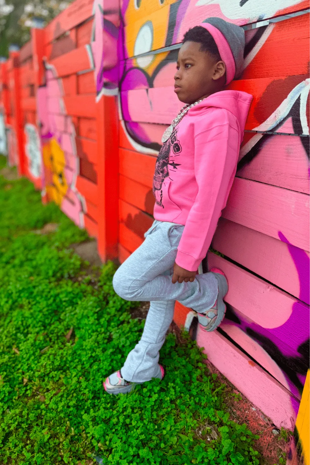 Kids Cranial Paradise Pullover Hoodie (Pink)