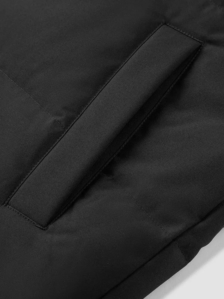 Men's morning gray short thick down jacket