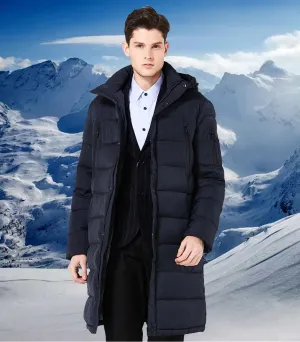 Men's Winter Warm Breathable Long Down Coat