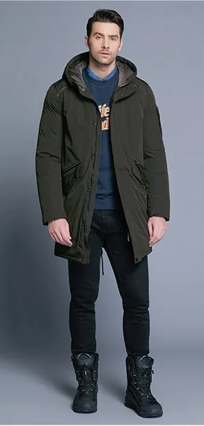 Men's Winter Warm Hooded Down Coat