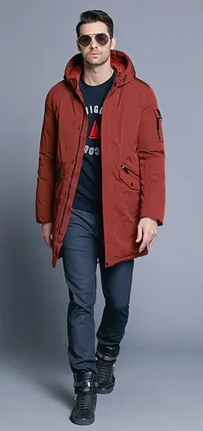 Men's Winter Warm Hooded Down Coat