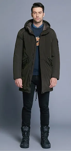 Men's Winter Warm Hooded Down Coat