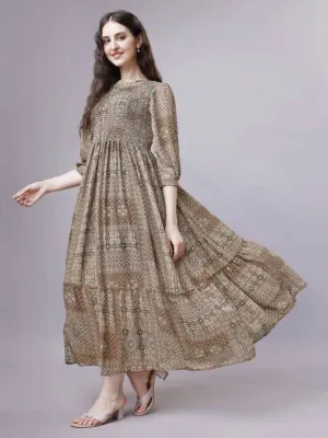 Mocha Majesty Maxi Dress