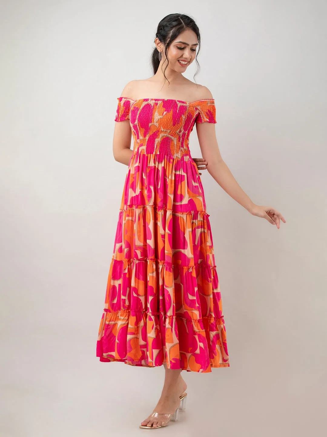 Multicoloured Floral Maxi Dress