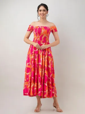 Multicoloured Floral Maxi Dress