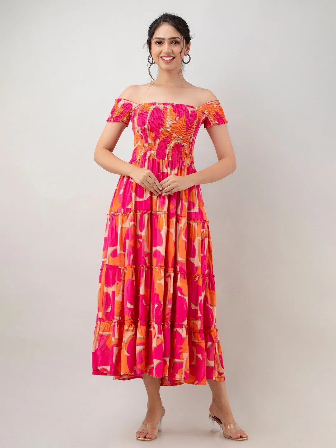 Multicoloured Floral Maxi Dress