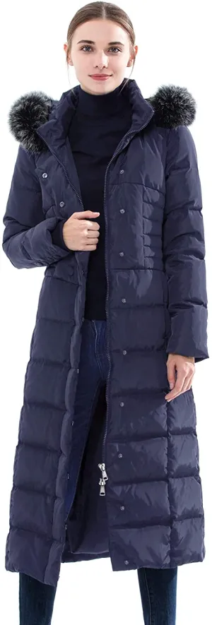 Obosoyo Women's Hooded Thickened Long Down Parka PCoat