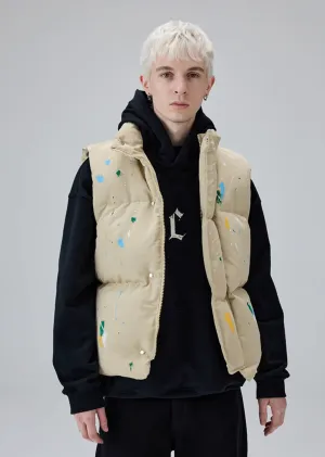 Off-White Paint Speckled Down Body Warmer
