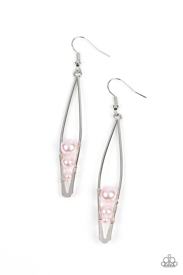 Paparazzi Earring ~ Atlantic Allure - Pink