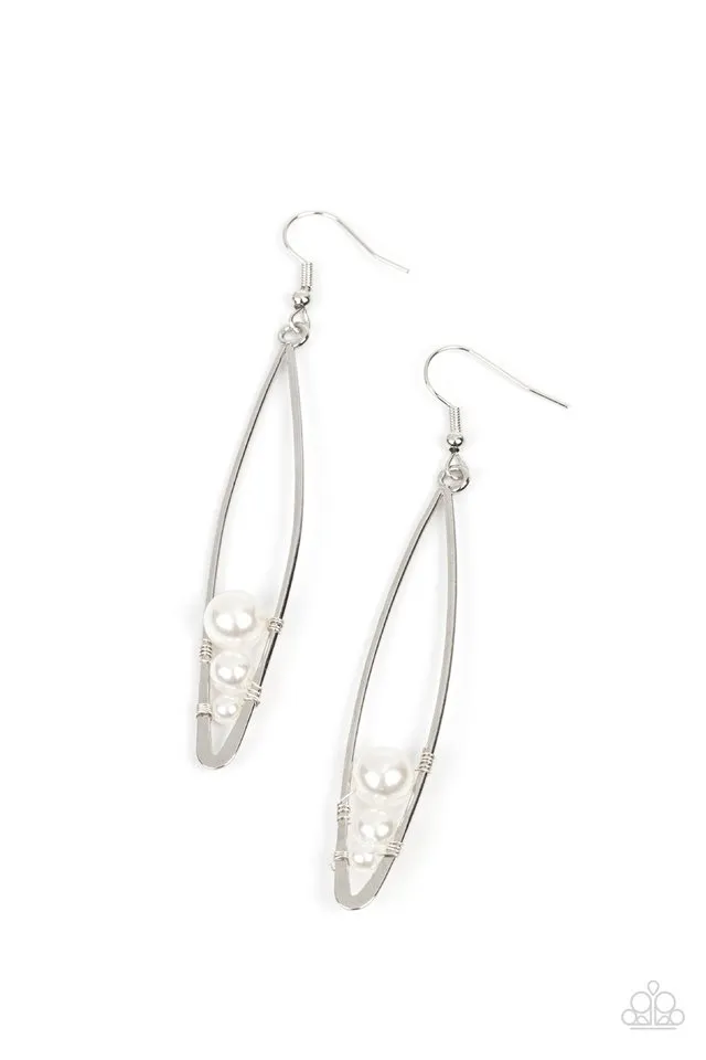 Paparazzi Earring ~ Atlantic Allure - White
