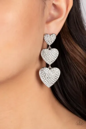 Paparazzi Earring ~ Couples Retreat - White