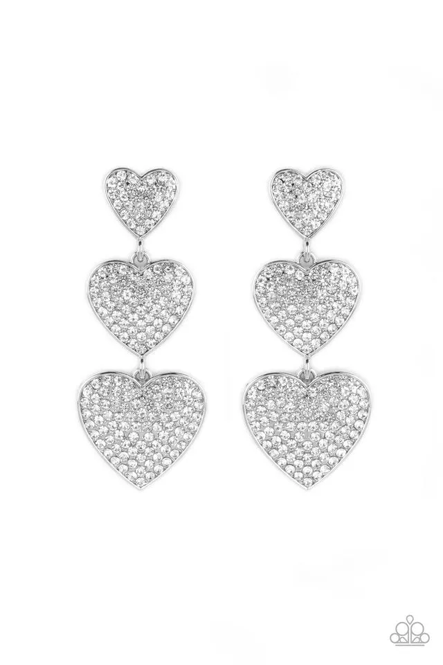Paparazzi Earring ~ Couples Retreat - White