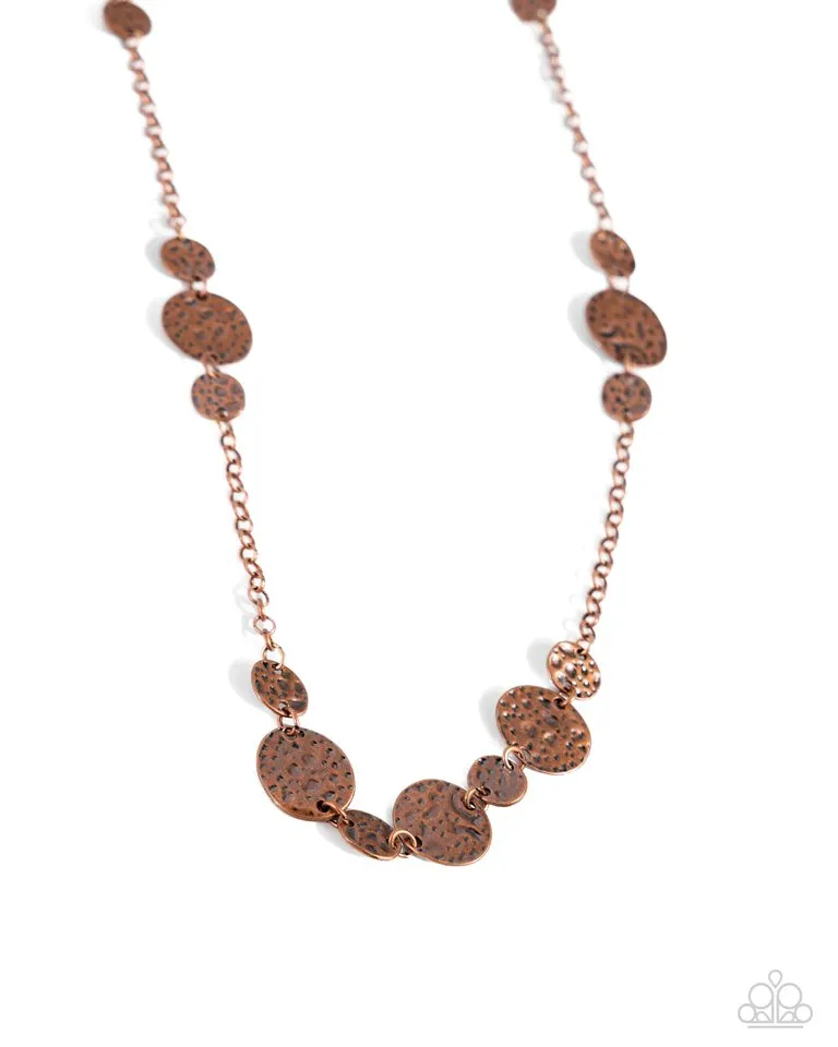 Paparazzi Necklace ~ Elongated Elegance - Copper