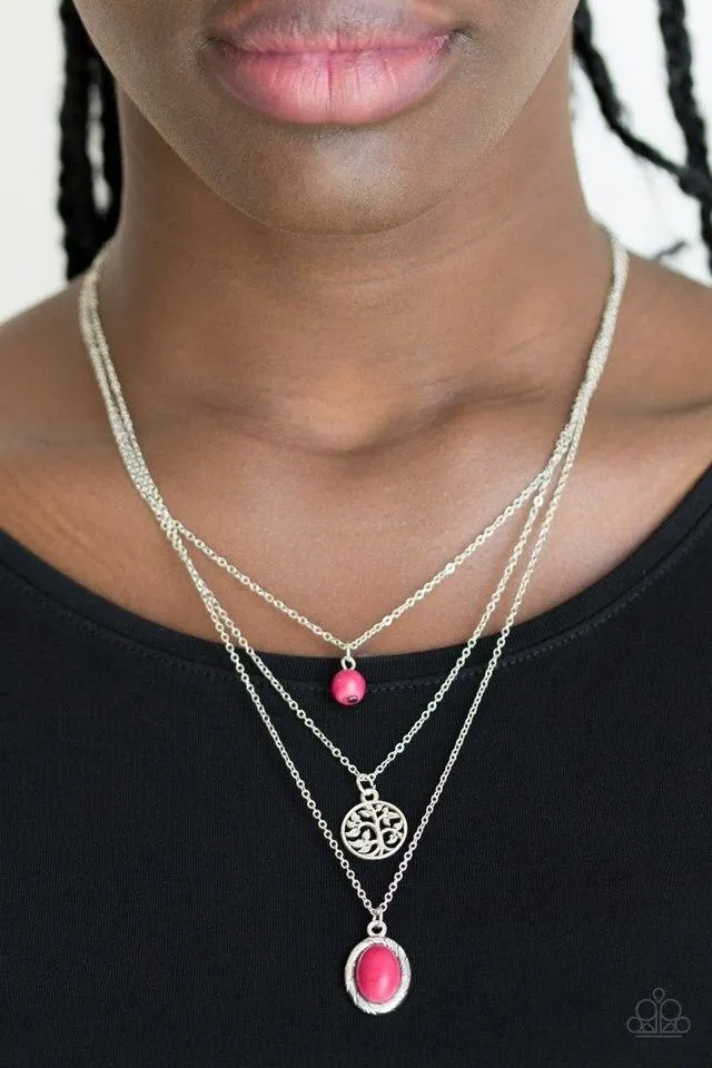 Paparazzi Necklace ~ Southern Roots - Pink