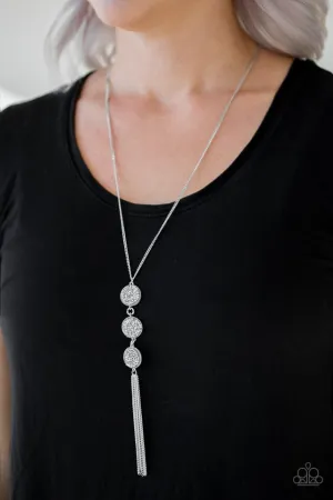 Paparazzi Necklace ~ Triple Shimmer - White