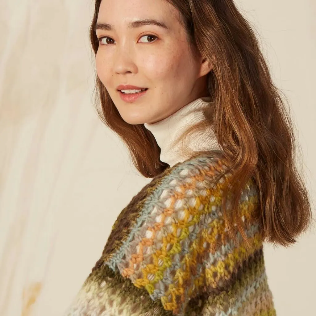 Pullover mit Hexentreppenmuster Strickset - Lang Yarns (PDF)