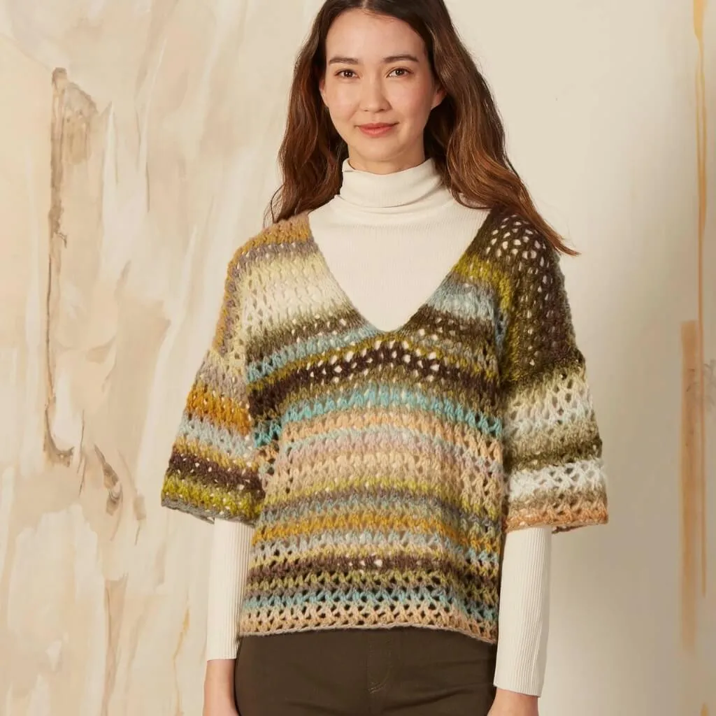 Pullover mit Hexentreppenmuster Strickset - Lang Yarns (PDF)