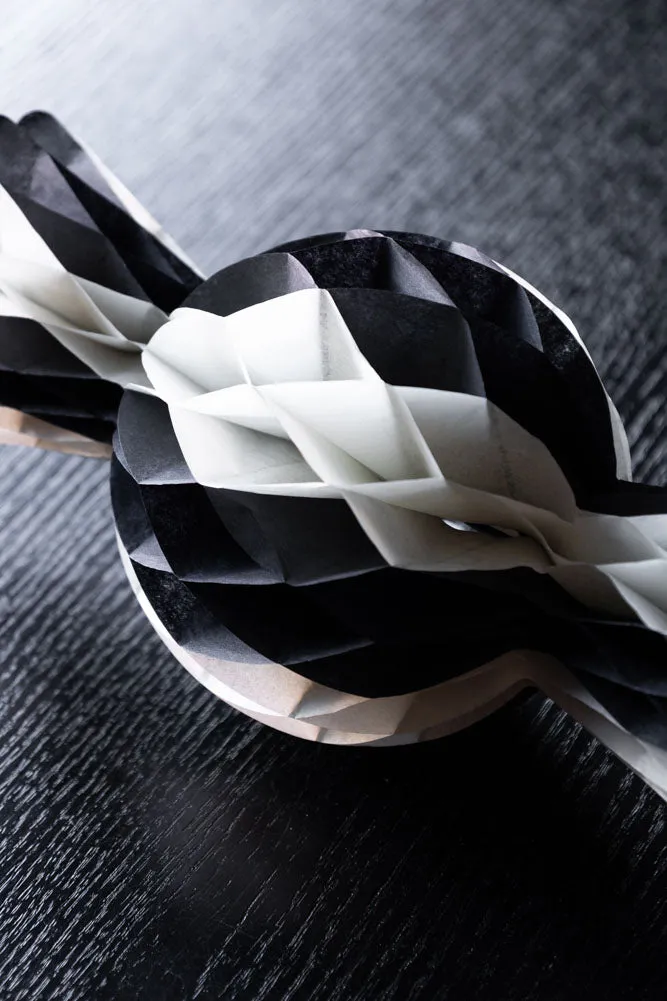 Set Of 3 Black & White Honeycomb Sweets