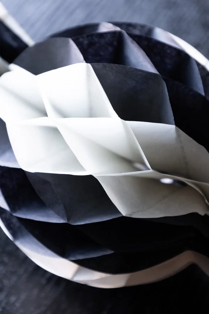 Set Of 3 Black & White Honeycomb Sweets