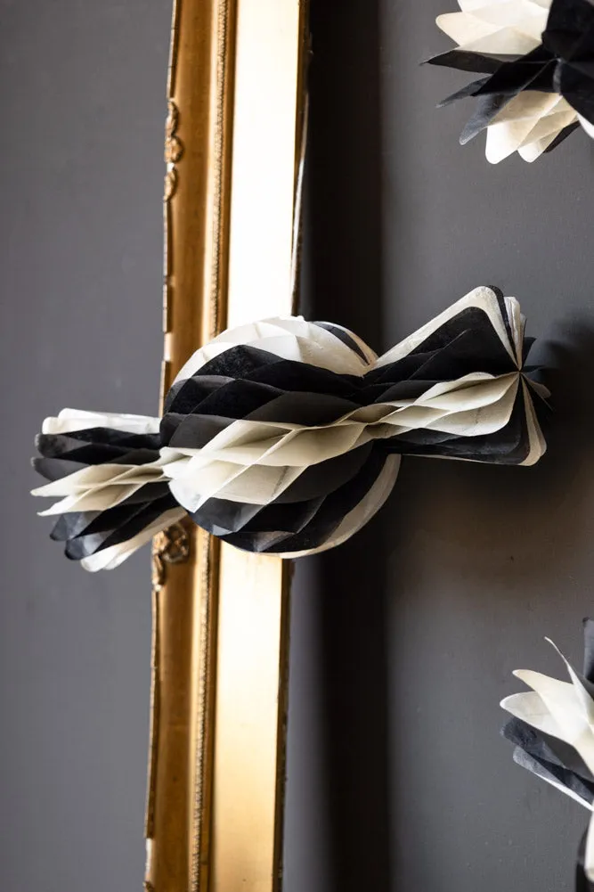 Set Of 3 Black & White Honeycomb Sweets