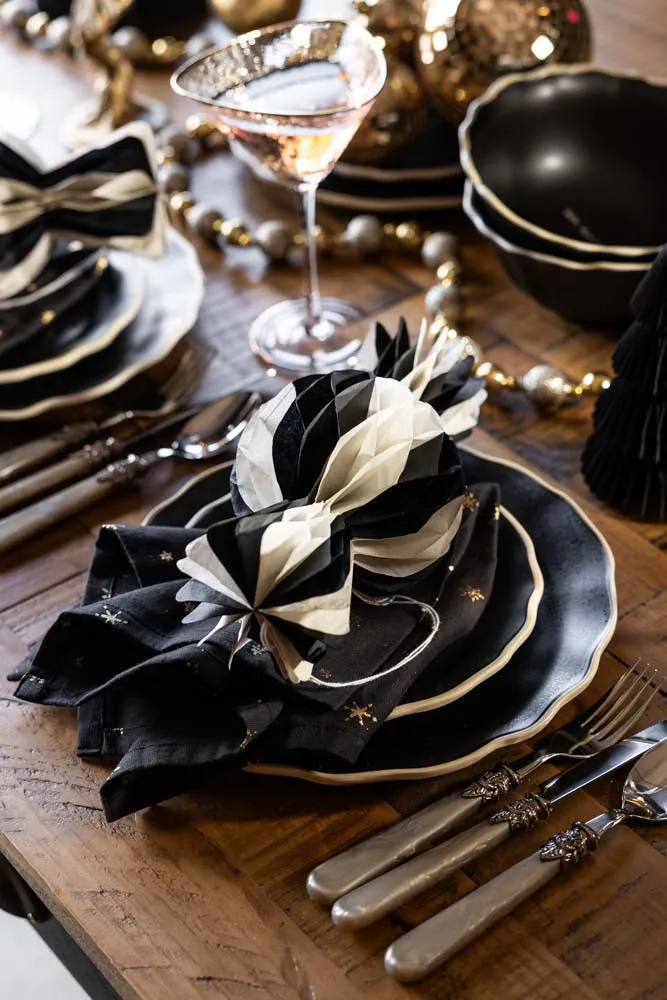 Set Of 3 Black & White Honeycomb Sweets