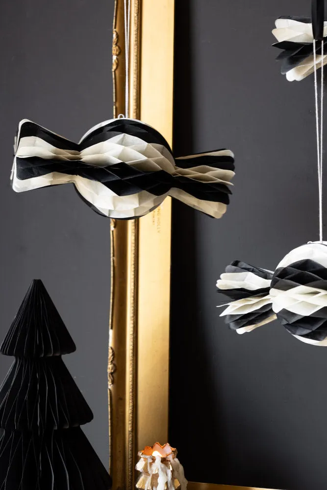 Set Of 3 Black & White Honeycomb Sweets