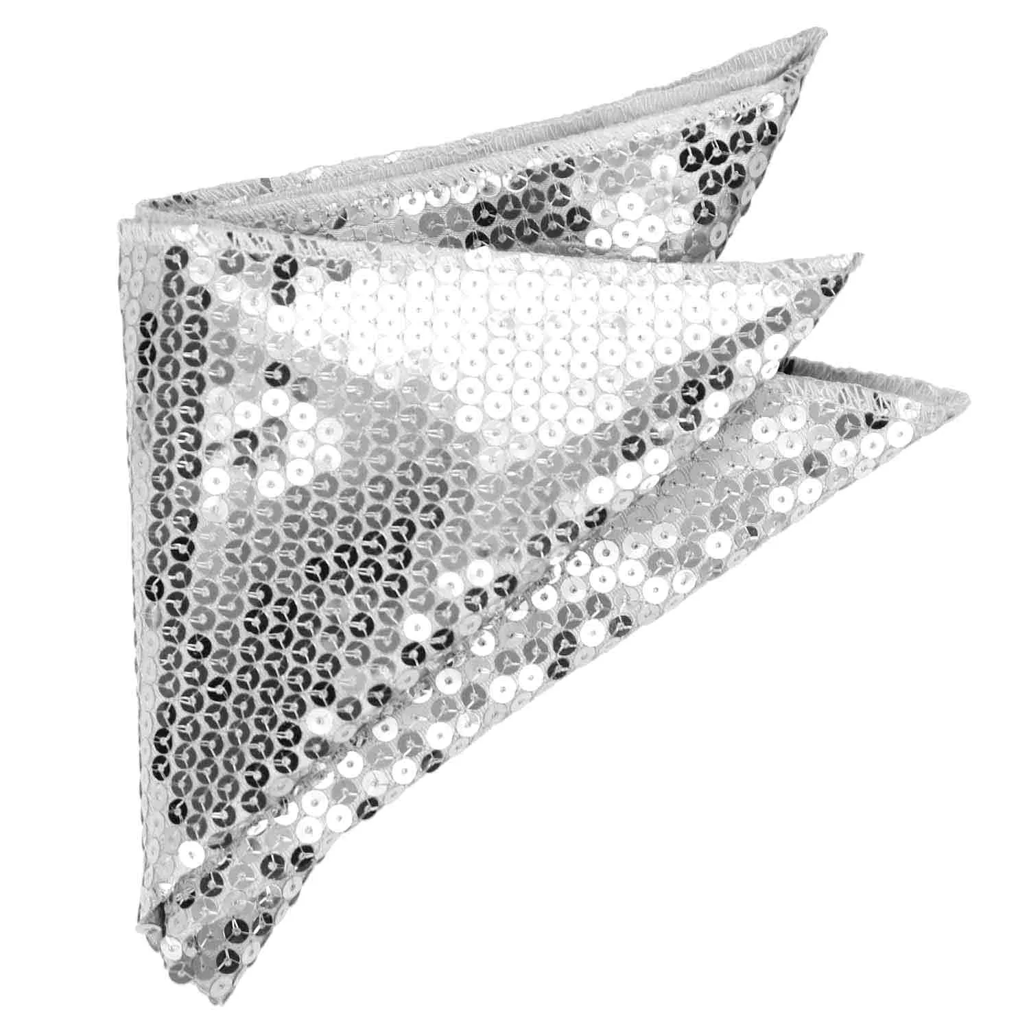 Silver Sequin Pocket Square