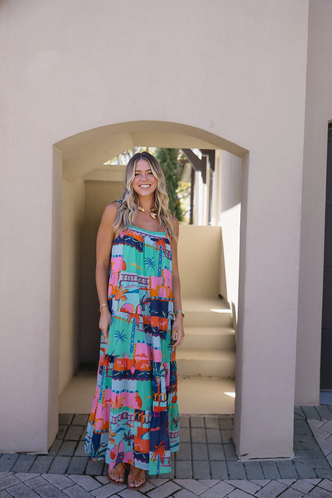 Tropic Maxi Dress - Blue Multi