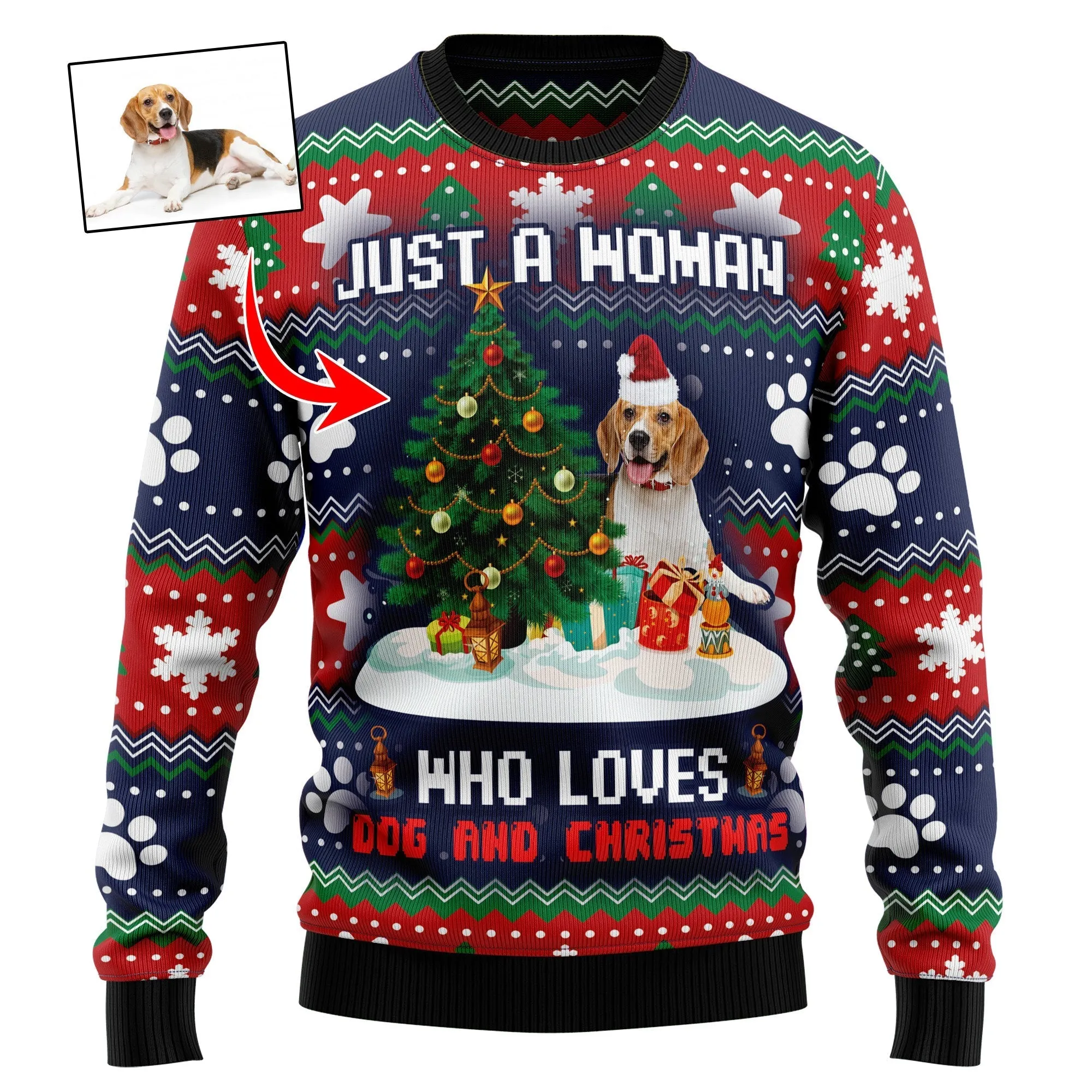 Ugly Sweater JulesRoche All-Over Print Comfortable Holiday Wear