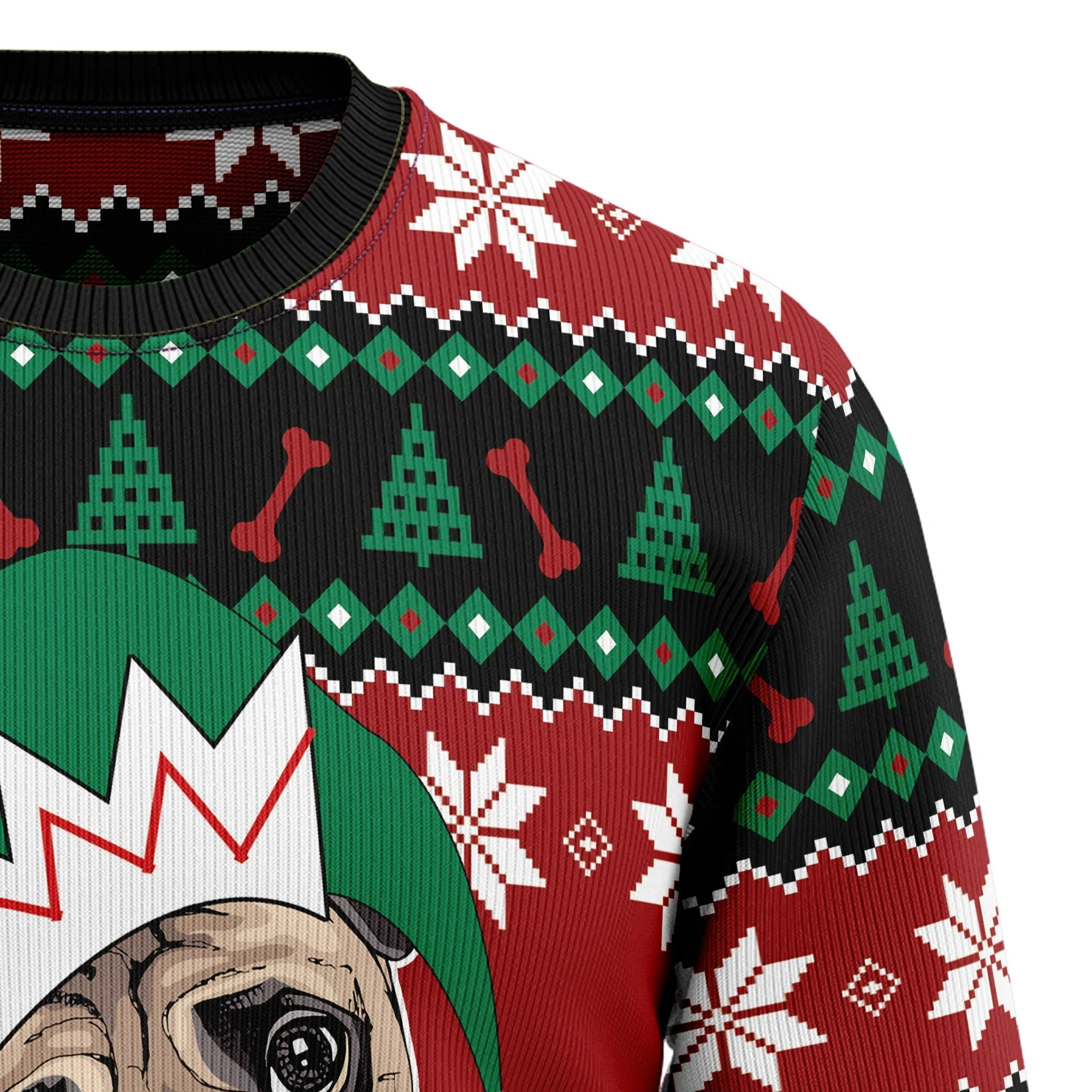 Ugly Sweater JulesRoche All-Over-Print Cotton Acrylic Blend