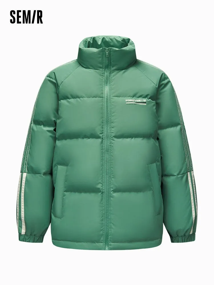 Women's medium green medium length regular down jacket