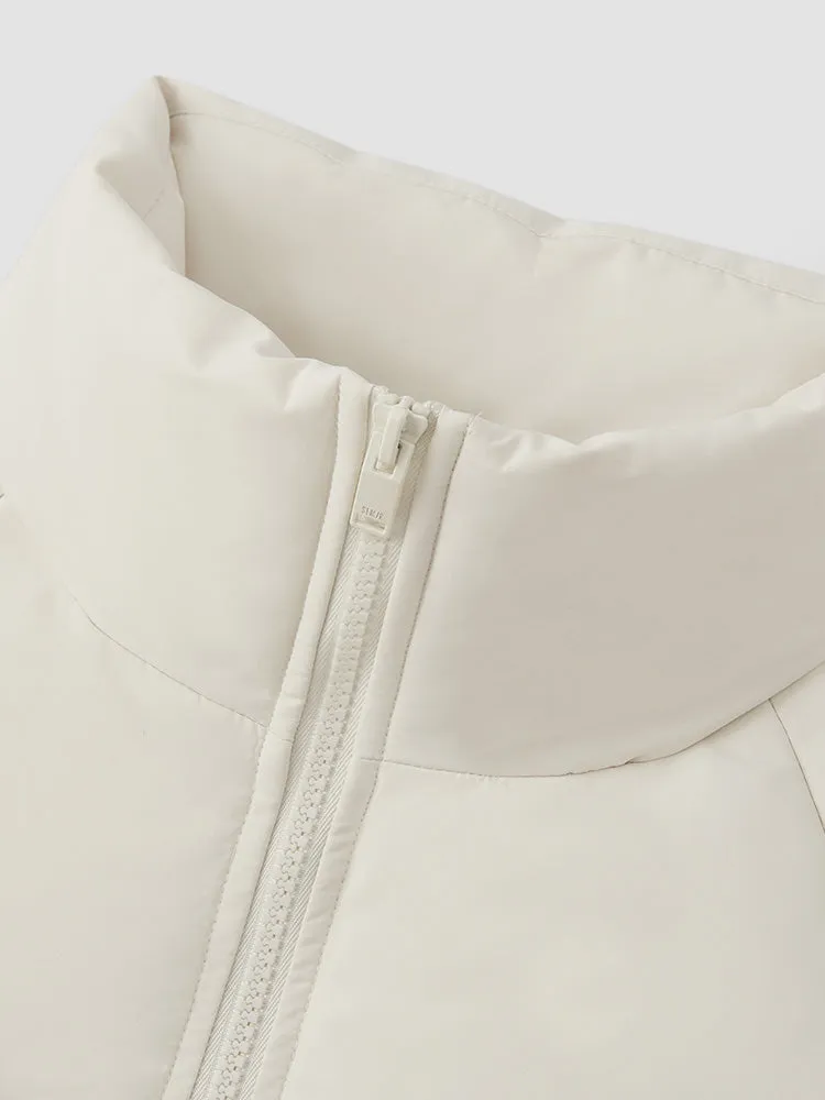 Women's medium green medium length regular down jacket