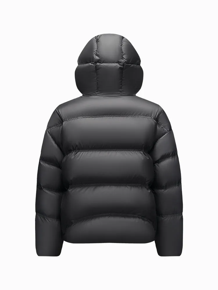 Women's milk white short regular down jacket
