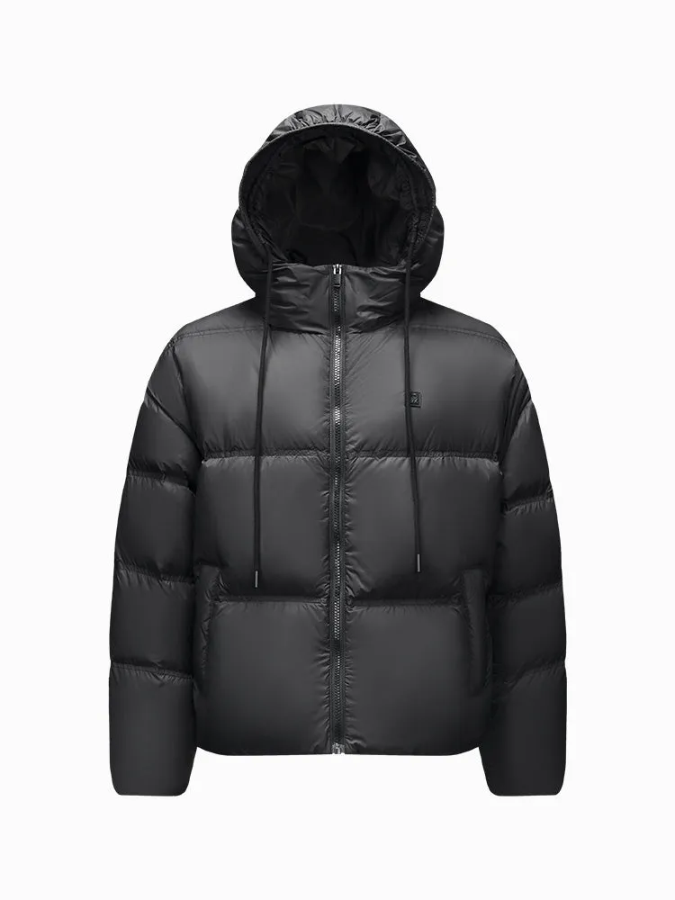 Women's milk white short regular down jacket